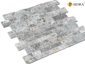 Obkladový kámen, přírodní travertin šedý 15x60x2 cm